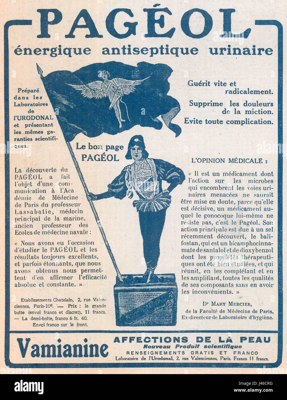 Die Ausgabe von L'ILLUSTRATION (Nr. 3908) vom 20. Januar 1918 zeigt eine prominente Illustration und Berichterstattung aus dieser Zeit. Diese Ausgabe bietet eine Momentaufnahme der Ereignisse und kulturellen Ereignisse während des Ersten Weltkriegs und fängt den Ton der eraâ durch seine visuellen und journalistischen Inhalte ein. Stockfoto