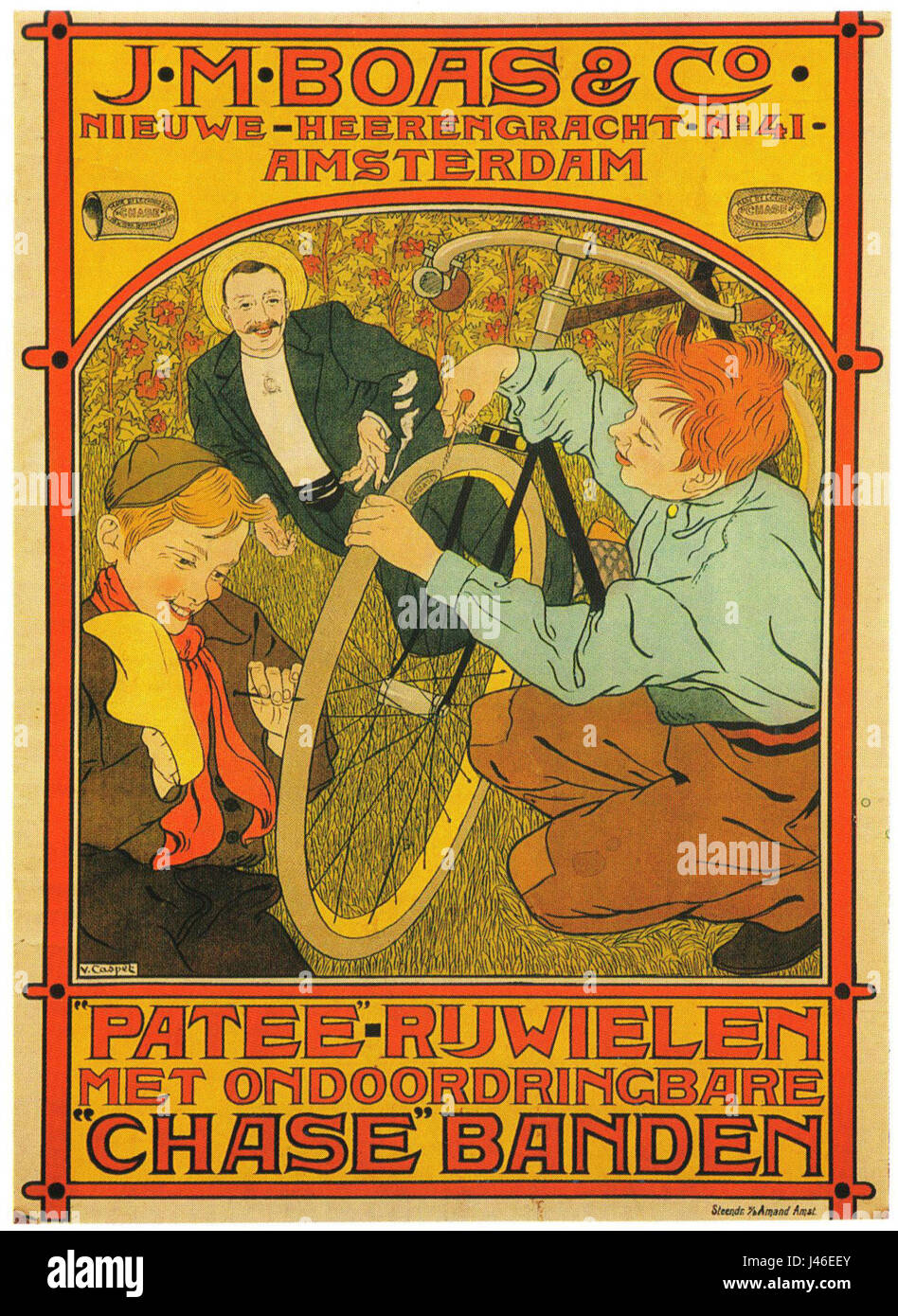 Patee Rijwielen traf Ondoordringbare Chase Banden Stockfoto