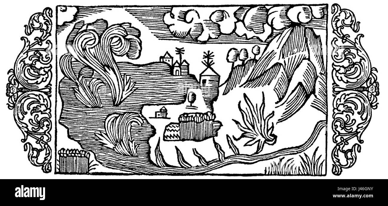 Olaus Magnus auf brennende Wasser Stockfoto