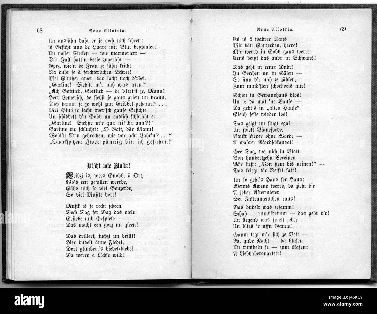 NeueAllotria bezieht sich auf eine historische Einrichtung oder Institution, die möglicherweise mit Kunst oder Kultur verwandt ist und durch die Zahl 0068 gekennzeichnet ist. Es ist mit kulturellen Aktivitäten und möglicherweise Unterhaltungsstätten im historischen Europa verbunden. Stockfoto