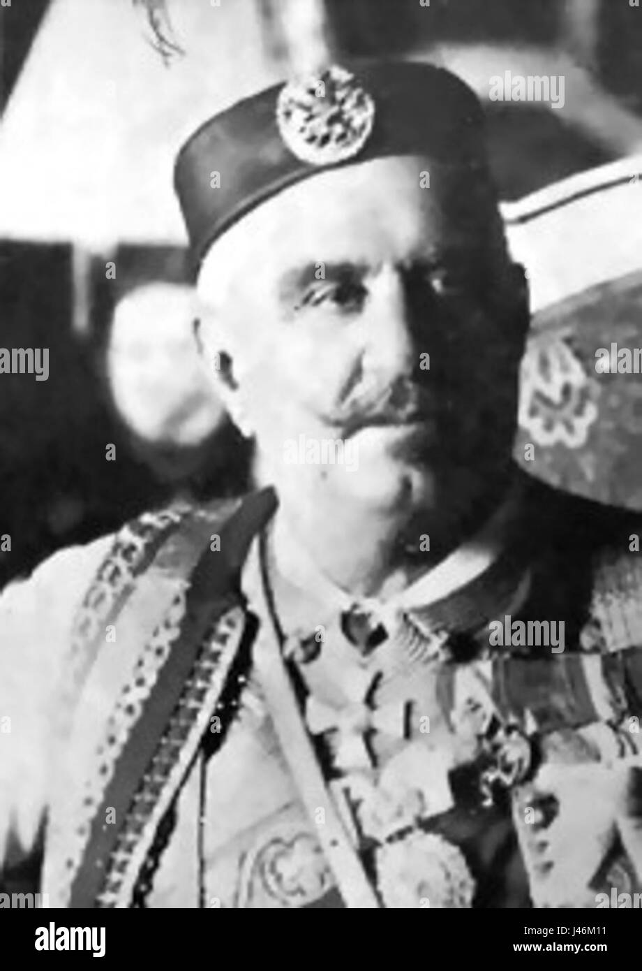Nikola war eine historische Persönlichkeit in Montenegro, möglicherweise ein Herrscher oder eine bedeutende politische Persönlichkeit. Es bedarf weiterer Kontexte, um seine besondere Rolle und Bedeutung in der montenegrinischen Geschichte zu verdeutlichen. Stockfoto
