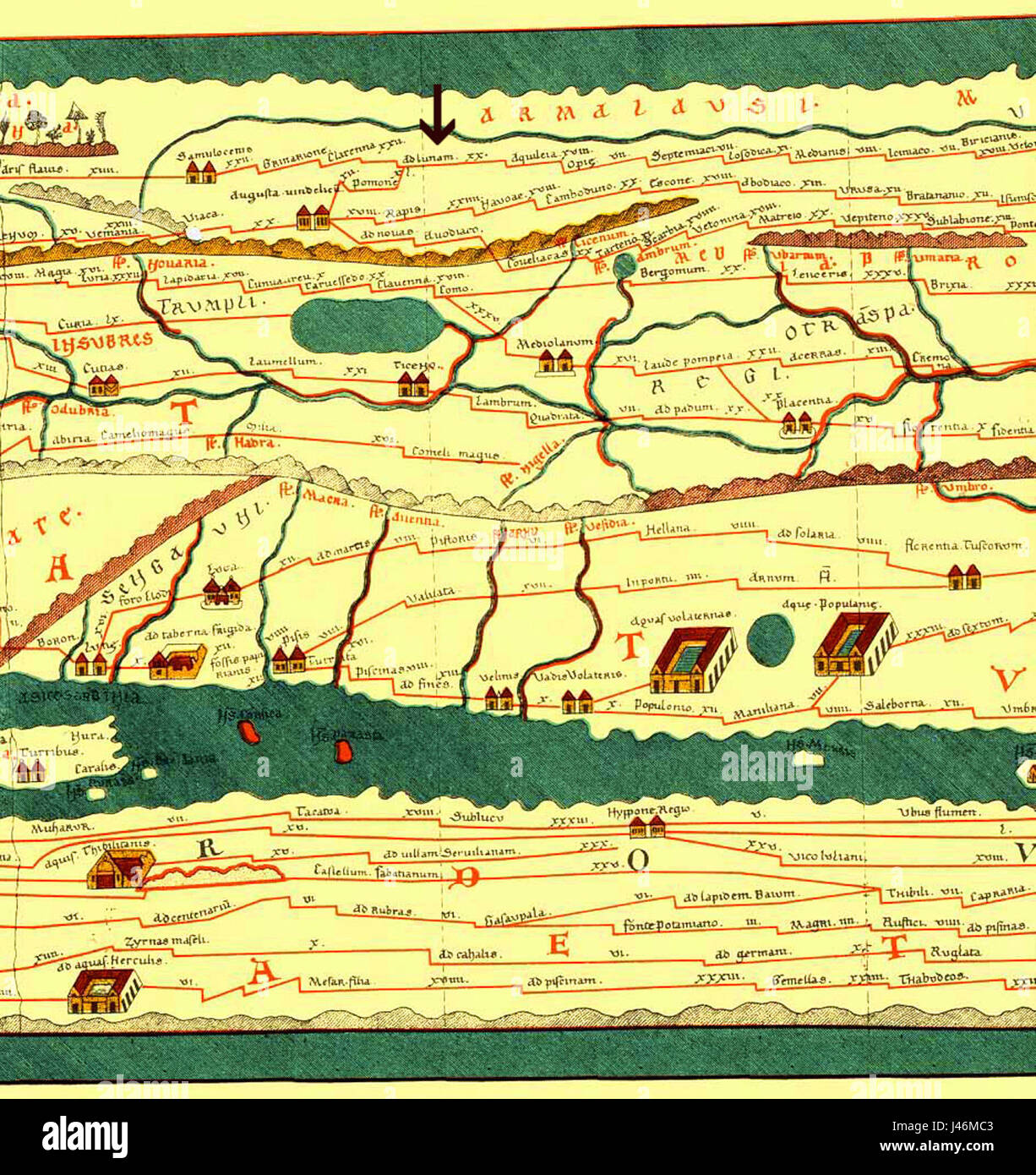 Tabula peutingeriana Fotos und Bildmaterial in hoher Auflösung Alamy