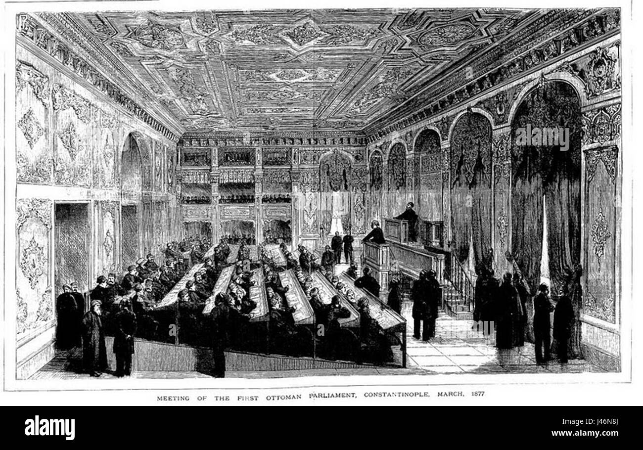 Osmanische Parlament 1877 Stockfoto