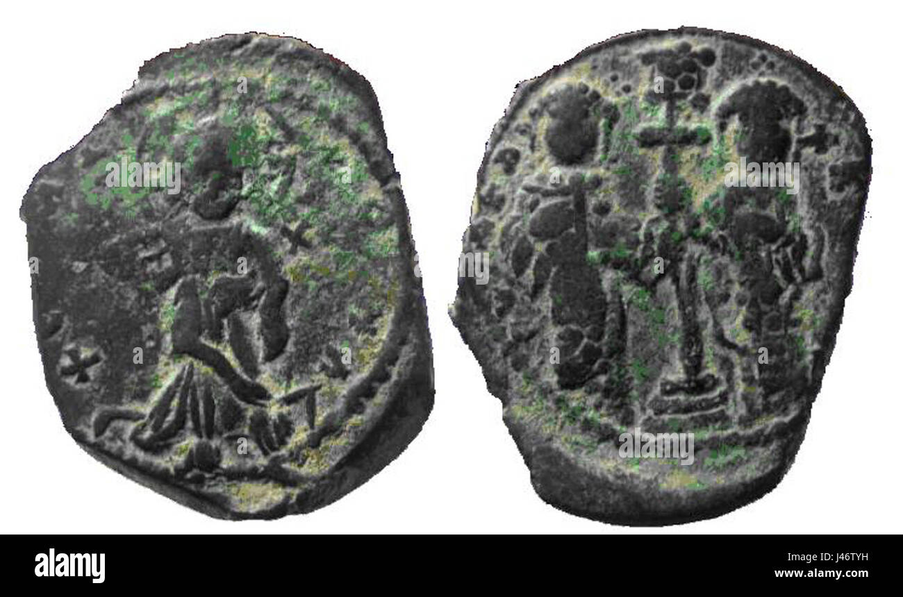 Moneta di Costantino X Stockfoto