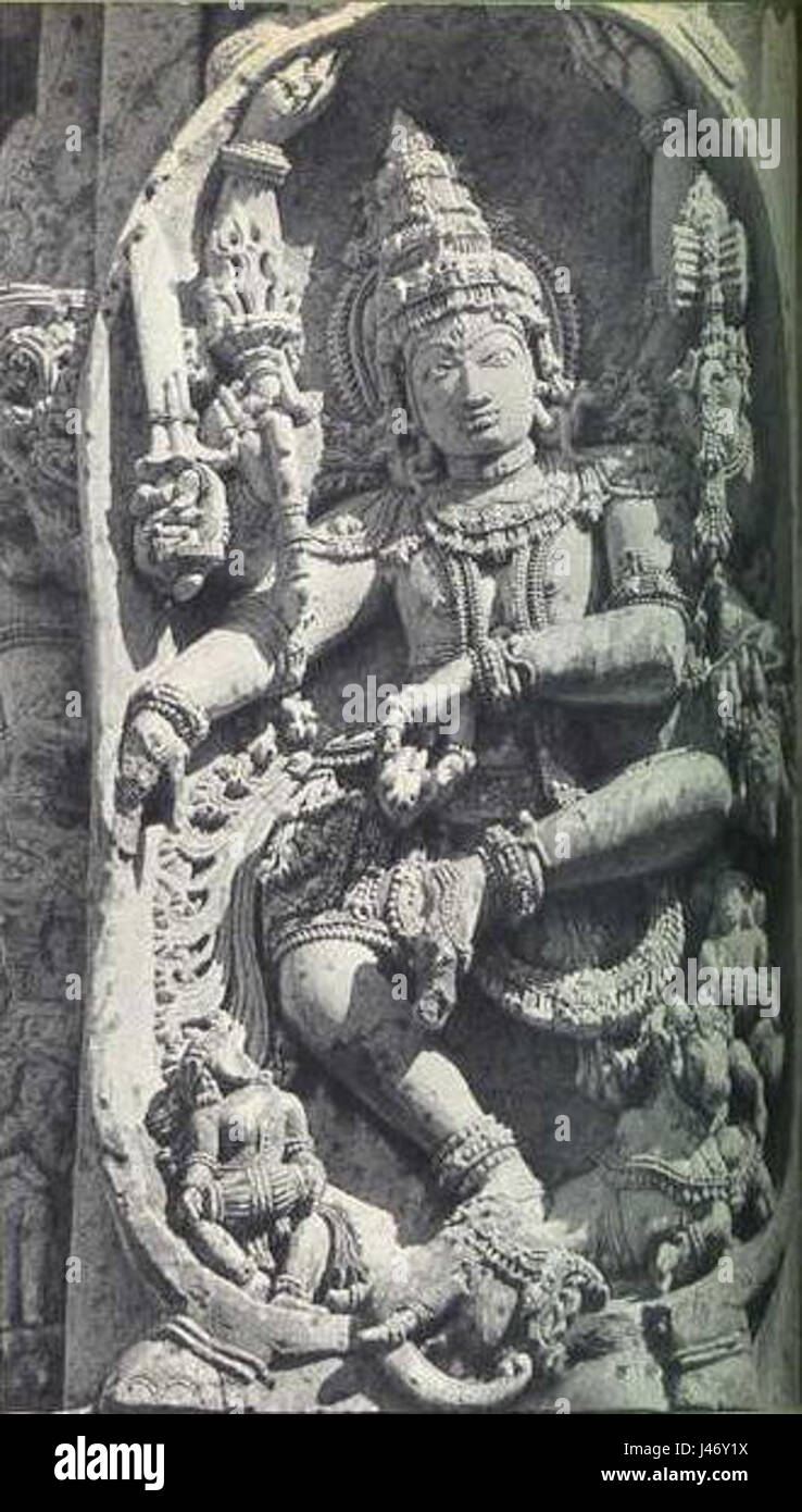 Nataraja Shiva halebid Stockfoto