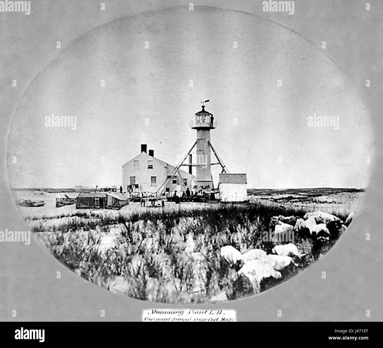 Monomoy Leuchtturm ca1865 von Masuren Mystic Seaport Stockfoto