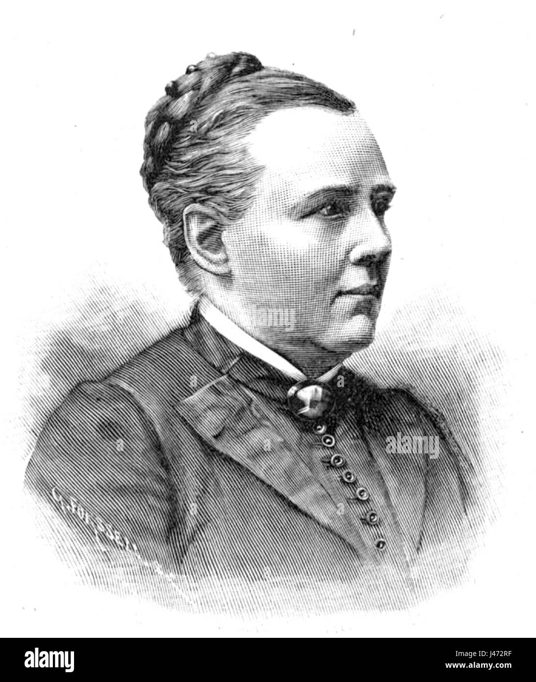 Ein Porträt von Nanna Hoffmann aus dem Jahr 1893, das sie als Idun darstellt, eine Figur aus der nordischen Mythologie, die für ihre Rolle im Mythos der ewigen Jugend und ihre Assoziation mit Äpfeln bekannt ist. Stockfoto
