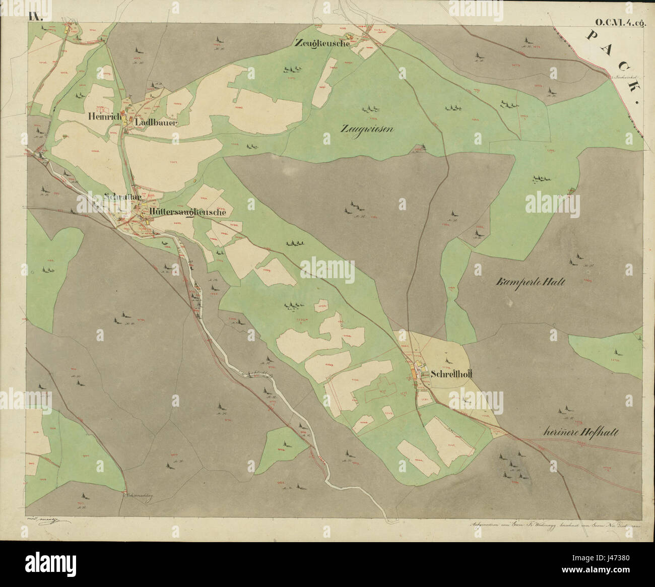 Oberpreitenegg Schreflhof bezieht sich auf einen Ort oder eine Siedlung, möglicherweise in Deutschland oder Österreich, die mit historischer Bedeutung oder kulturellem Erbe verbunden ist. Stockfoto