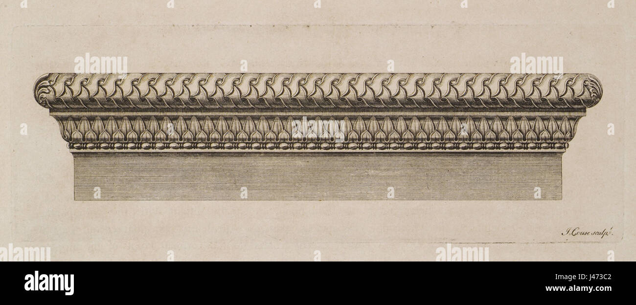 Ormament von Architekturmerkmal Stuart James & Revett Nicholas 1762 Stockfoto