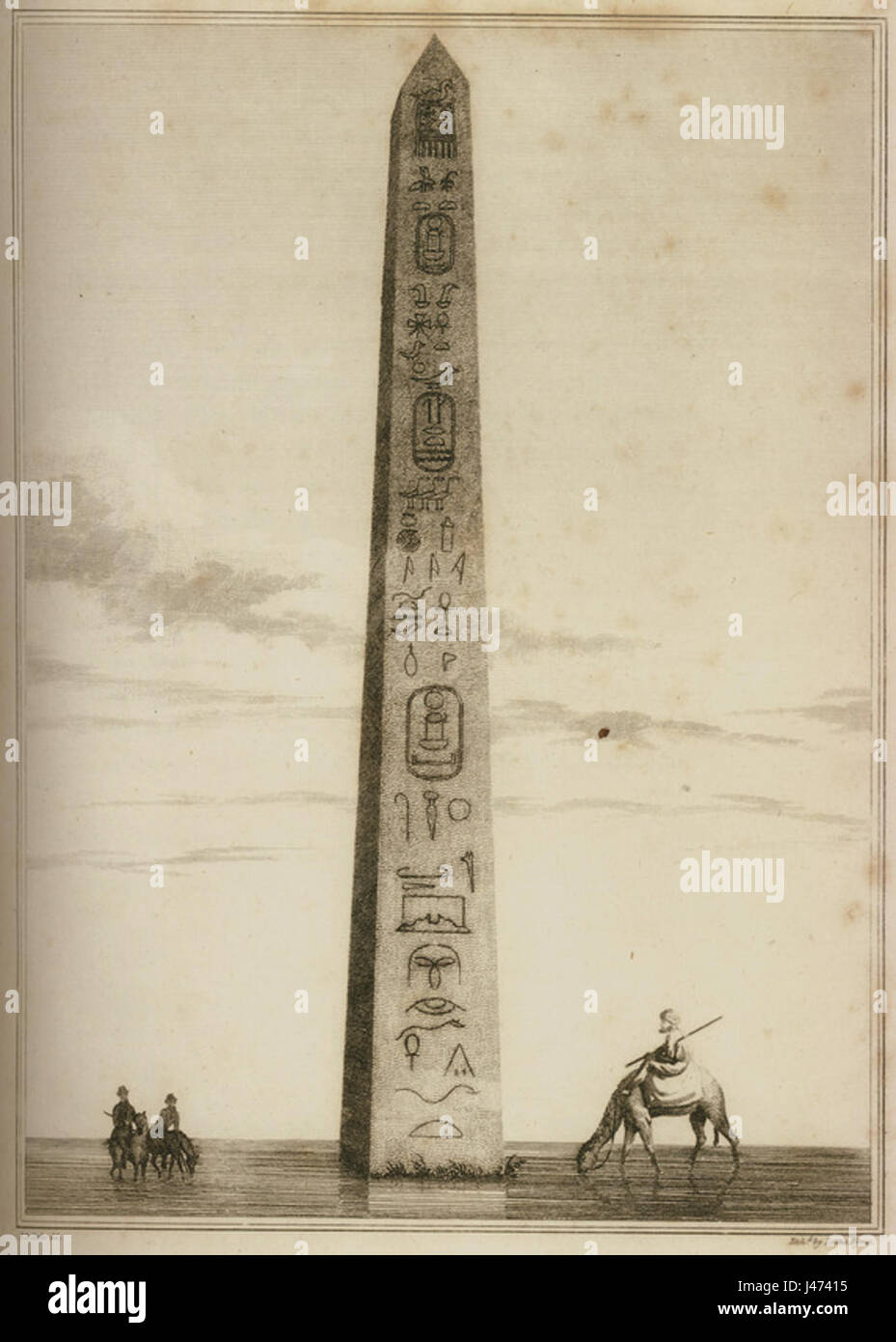 Obelisk von Heliopolis Clarke Edward Daniel 1813 Stockfoto