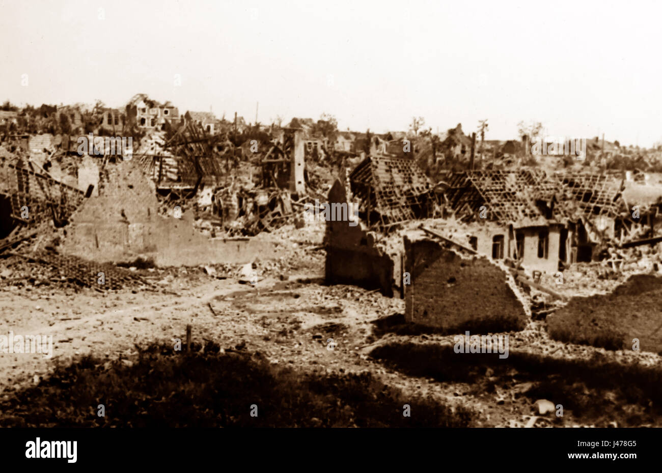 WW1 - erste Schlacht von Scarpe - Fampoux, Frankreich 5. Juni 1917 Stockfoto