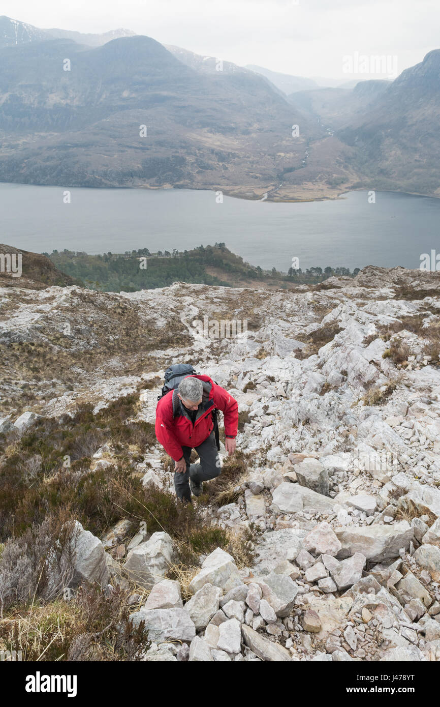 Beinn Eighe Bergweg, beschilderten Bergweg in den schottischen Highlands Stockfoto
