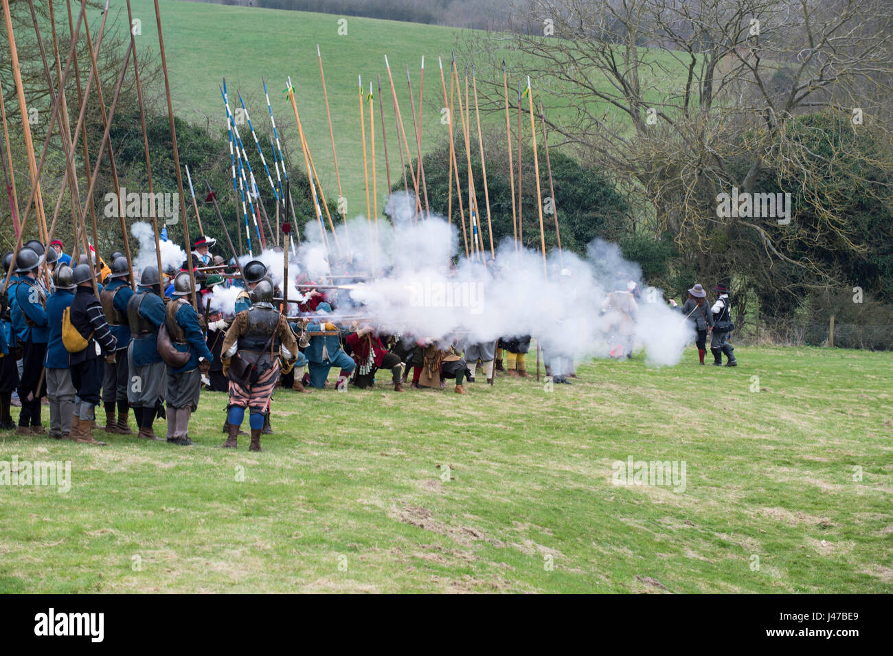 Sealed Knot Nachstellung der Schlacht bei Basing House Stockfoto