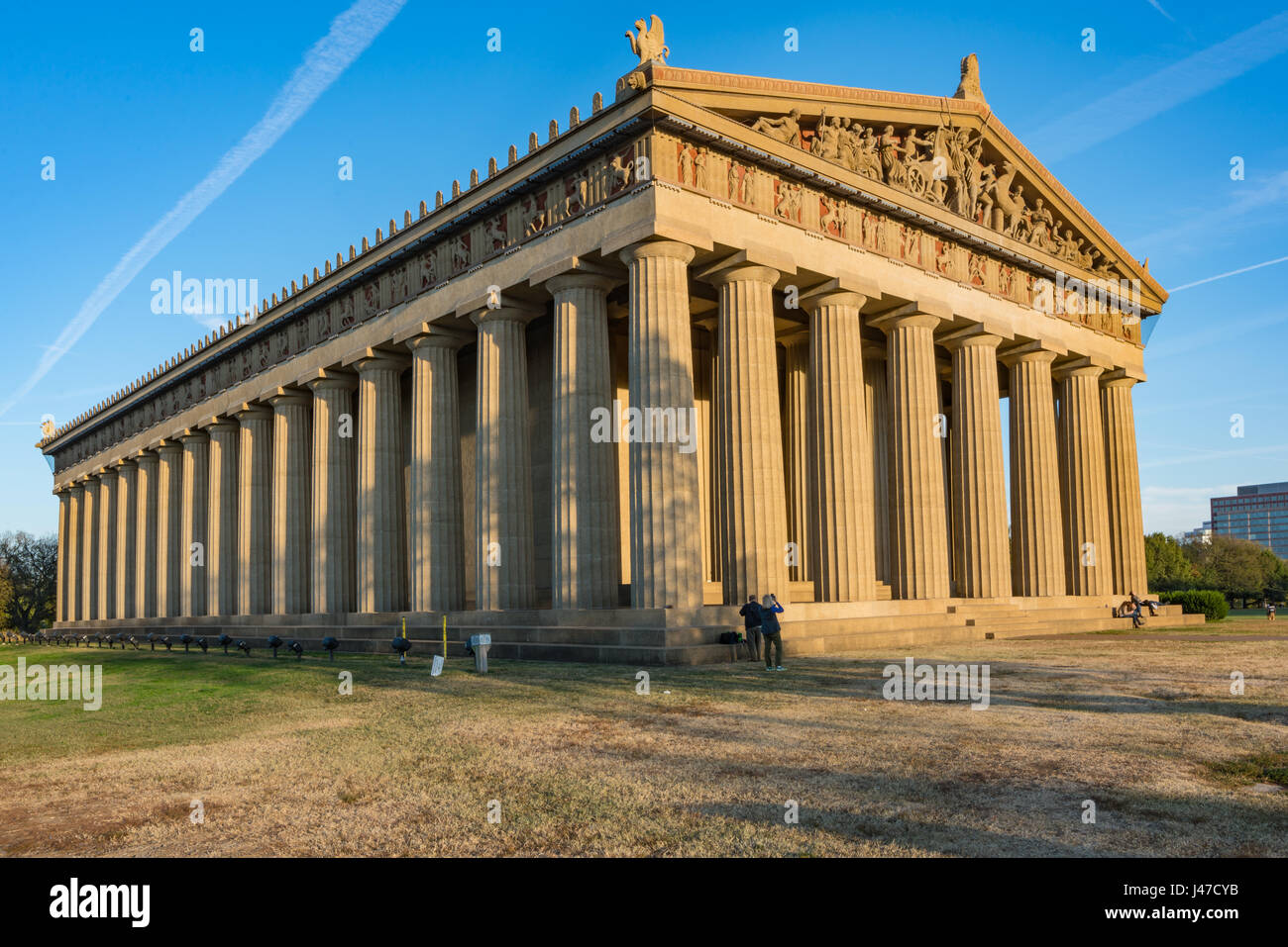 Nachbildung des Parthenon in Nashville Centennial Park Stockfoto