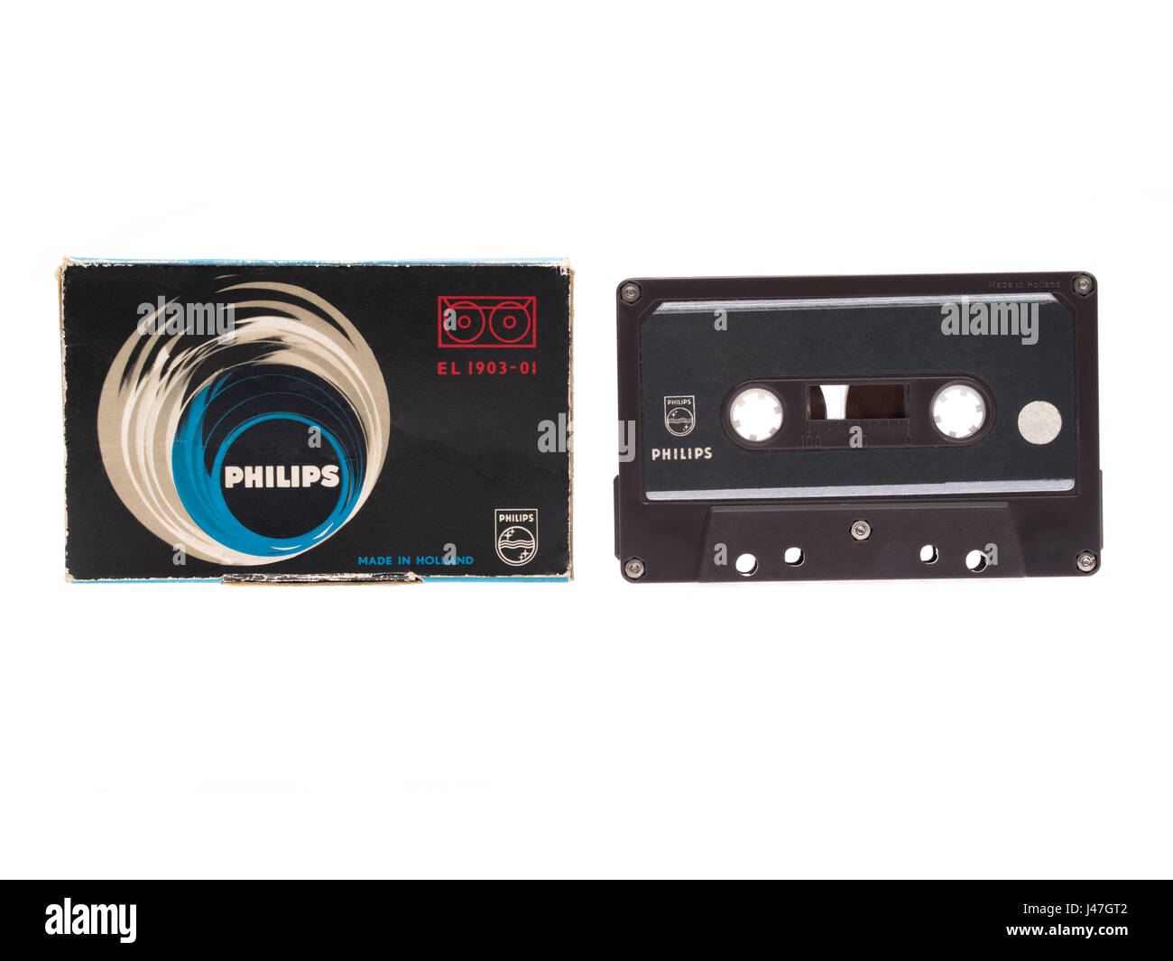 Philips EL 1903-01 erste kommerziell erhältliche kompakte Audiokassette 1963 Stockfoto
