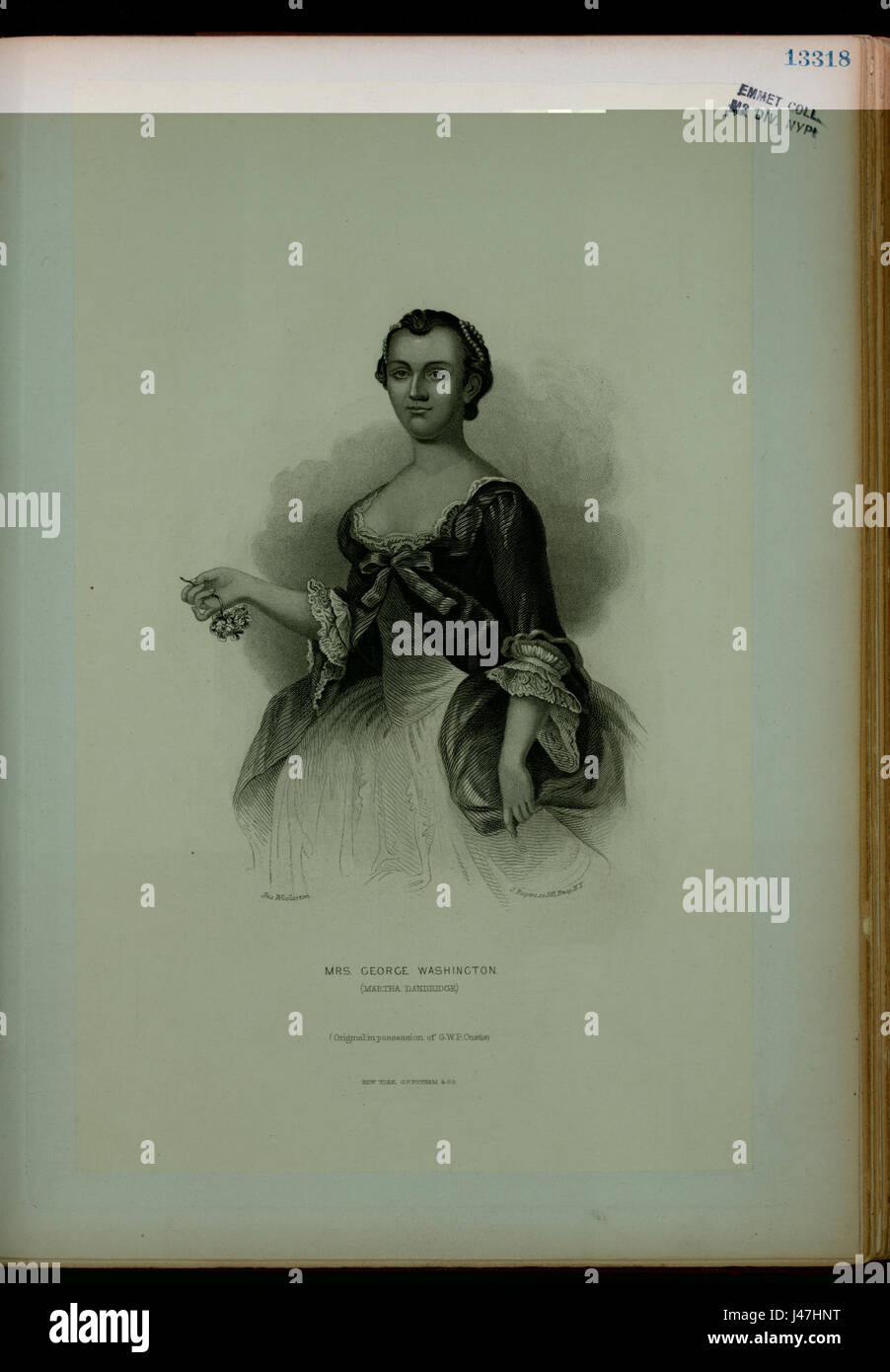 Frau George Washington (Martha Washington) (NYPL Hades 254298 EM13318) Stockfoto