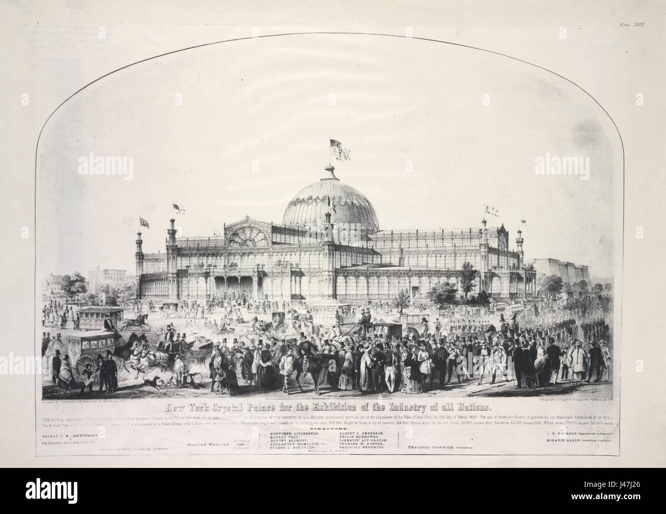 New York Crystal Palace für die Ausstellung der Industrie aller Nationen. . (NYPL Hades 1792055 1659195) Stockfoto