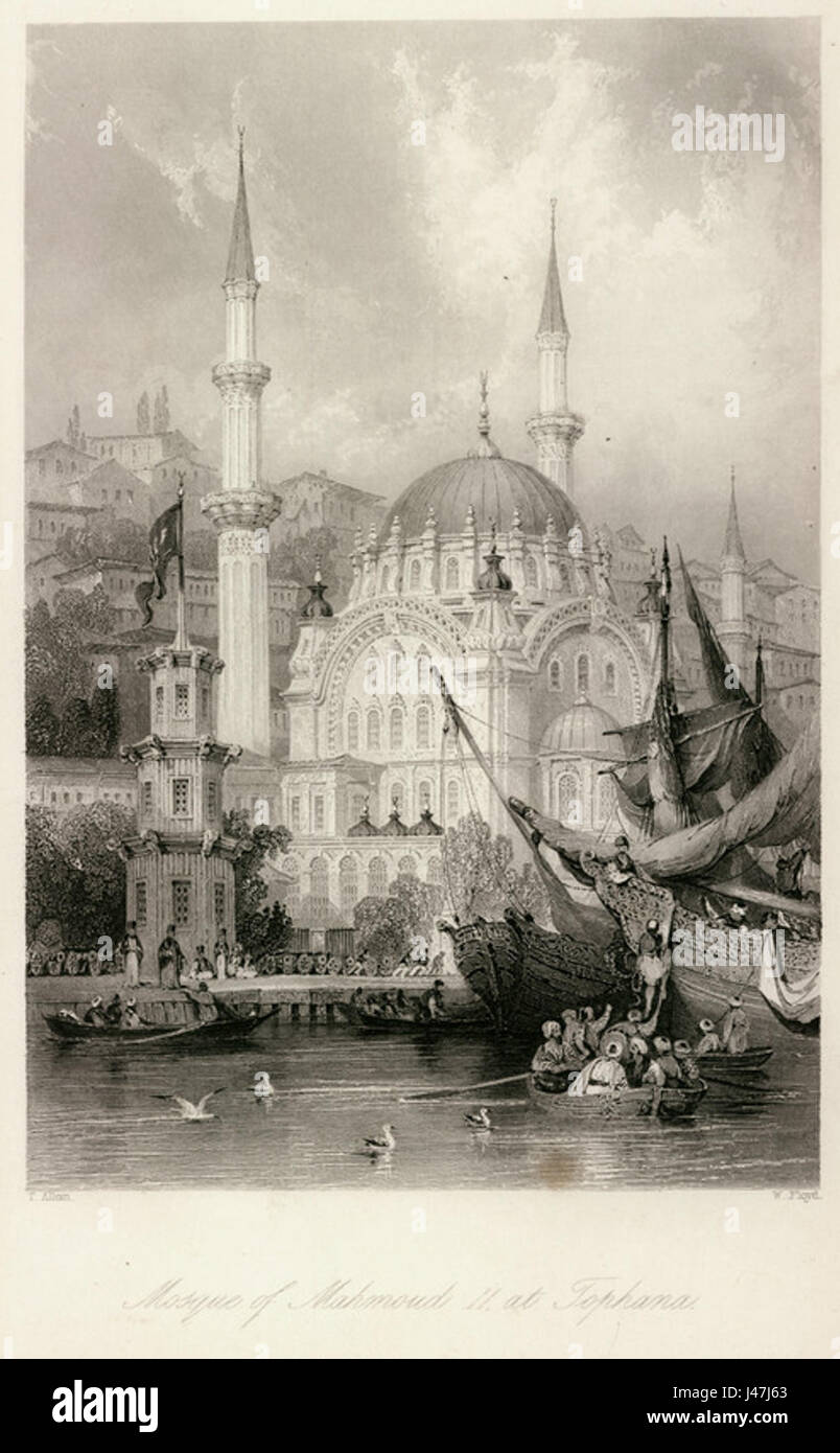 Moschee von Mahmud II bei Tophana Walsh Robert & Allom Thomas 1836 Stockfoto