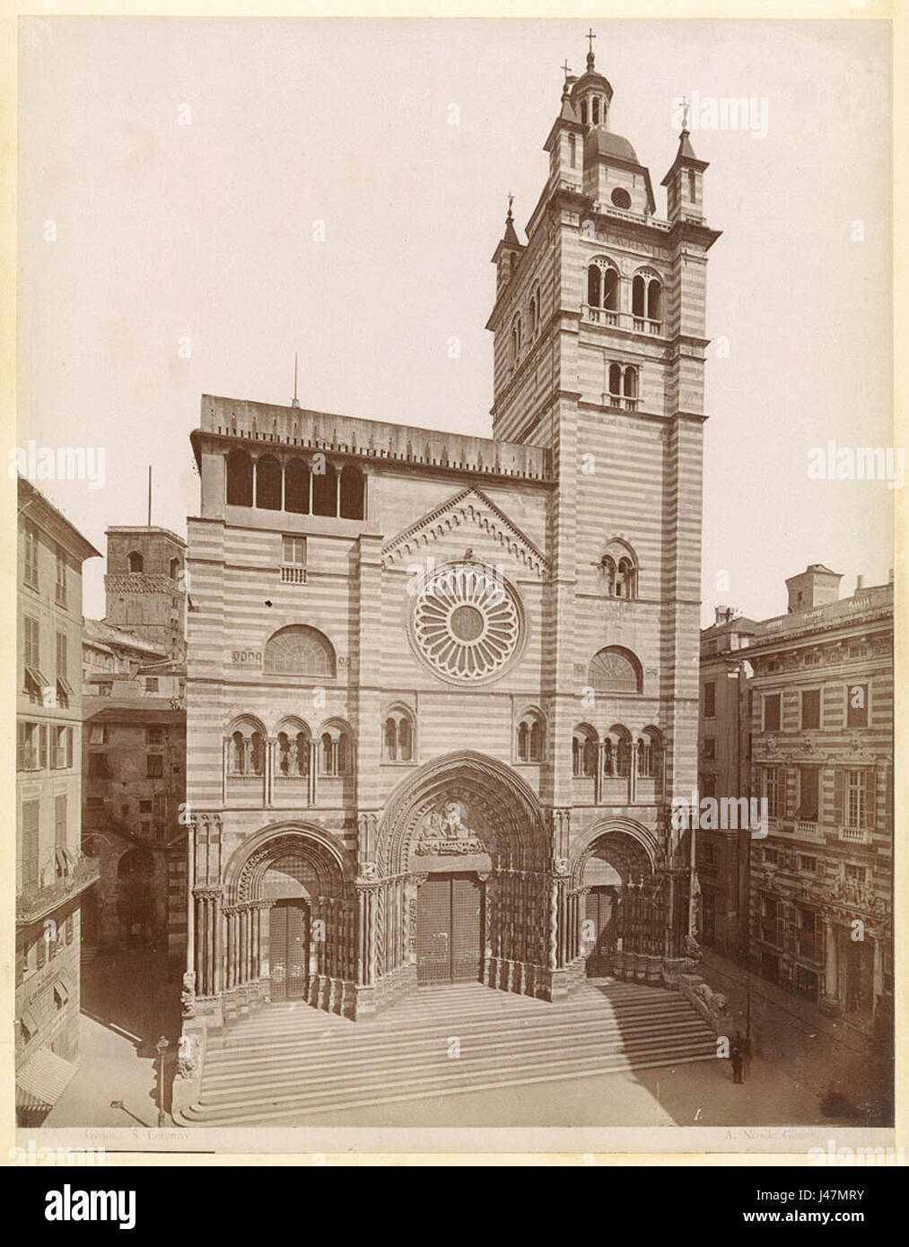 Noack, Alfred (1833 1895) n. 0001 Genova Cattedrale S. Lorenzo Stockfoto