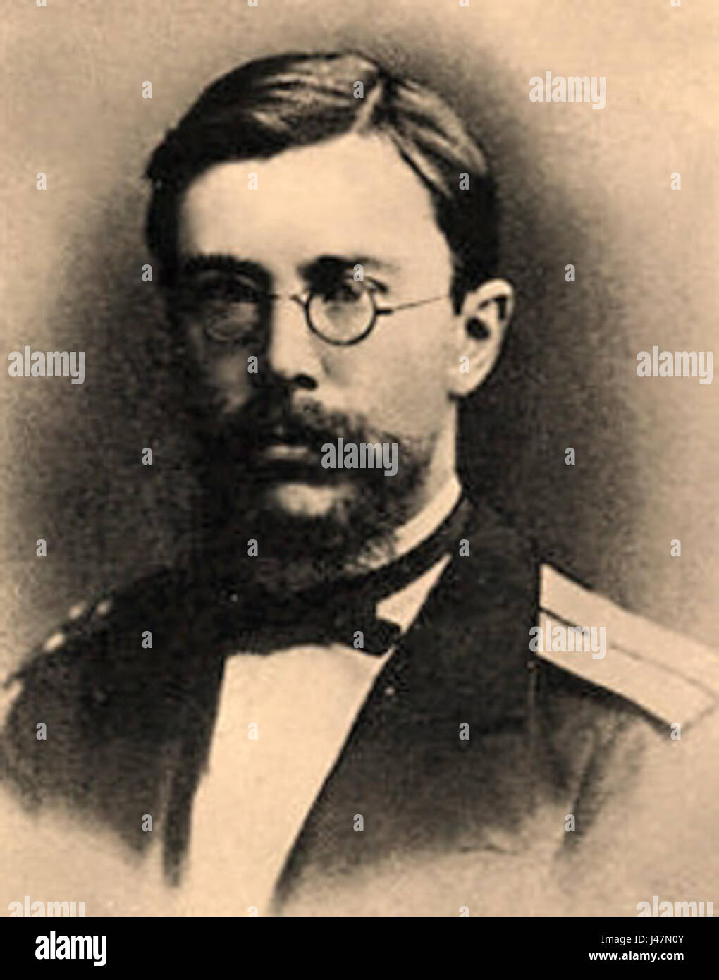 Nikolai Rimski-Korsakow war ein russischer Komponist, der für seine Beiträge zur Romantik bekannt war. Er ist am besten für seine Orchesterwerke, insbesondere für seine Scheherazade, und für seine meisterhafte Orchestrierung bekannt. Stockfoto