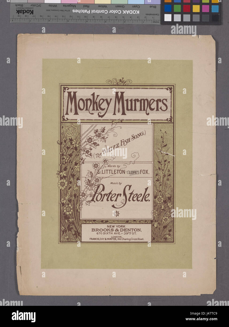 Affe Murmeln (NYPL Hades 1930457 1992625) Stockfoto