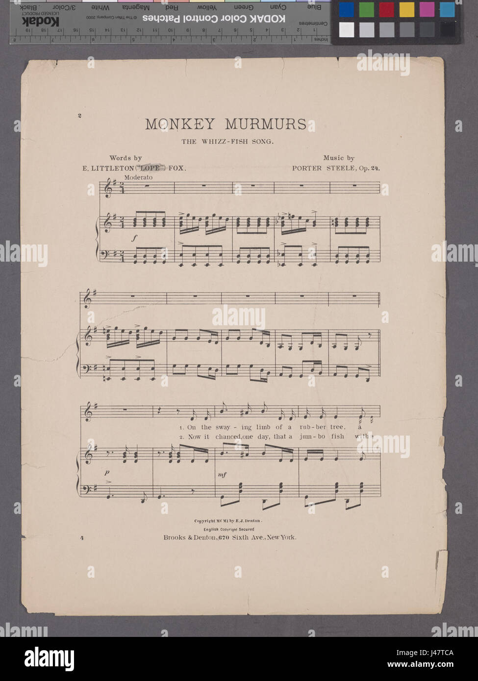 Monkey Murmurs ist ein Werk, das von der New York Public Library referenziert wird und möglicherweise mit einer Sammlung verknüpft ist, die anthropologische Themen oder die Darstellung von Tieren in der Kultur erforscht. Der Titel deutet auf eine Untersuchung des Verhaltens von Tieren oder die symbolische Verwendung von Affen in Literatur oder Kunst hin. Stockfoto