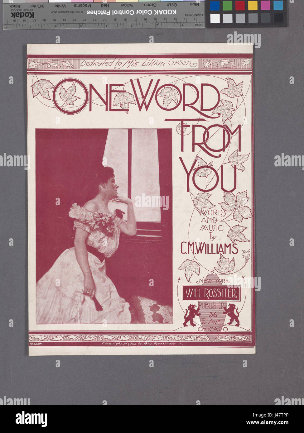Dieser Titel bezieht sich auf ein bestimmtes Archivbild mit dem Titel „One Word From You“, das in der New York Public Library untergebracht ist. Das Bild fängt einen bedeutenden kulturellen oder historischen Moment aus der Vergangenheit ein. Stockfoto