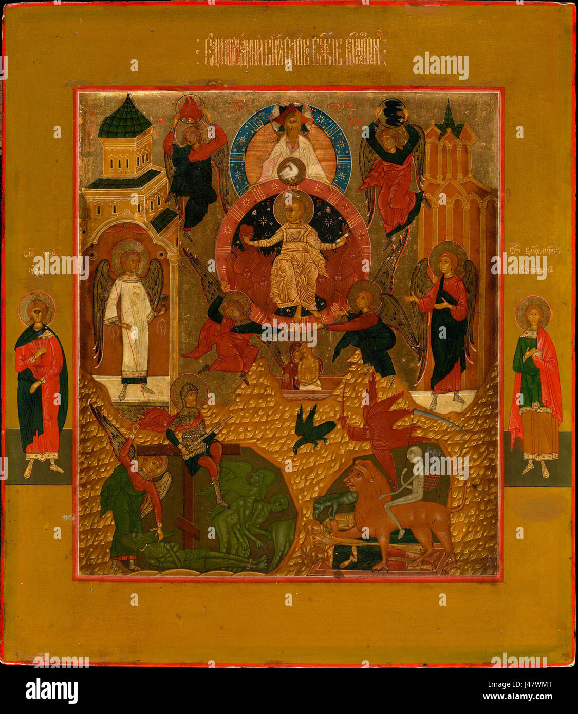 „Only begotten Son of God“ ist ein religiöses Kunstwerk aus dem 19. Jahrhundert, das in einer privaten Sammlung aufbewahrt wird. Das Gemälde stellt eine heilige Szene dar, die sich auf die göttliche Figur Christi als den eingeborenen Sohn Gottes konzentriert, die für den christlichen Glauben von zentraler Bedeutung ist. Dieses Werk spiegelt religiöse Kunst des 19. Jahrhunderts wider und beleuchtet Themen des Glaubens und der göttlichen Offenbarung. Stockfoto