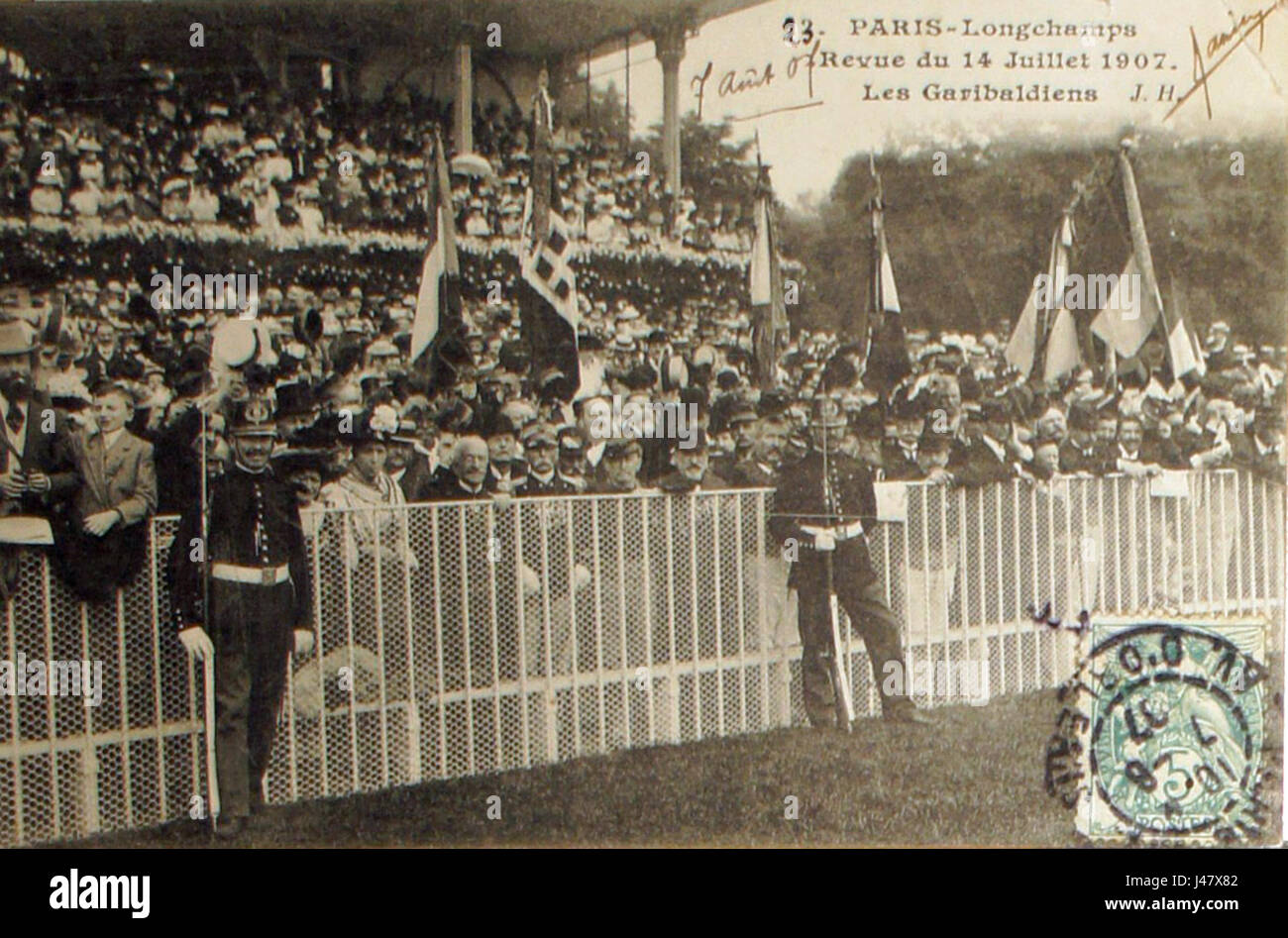 Paris-Longchamps 14 Juillet 1907 Stockfoto