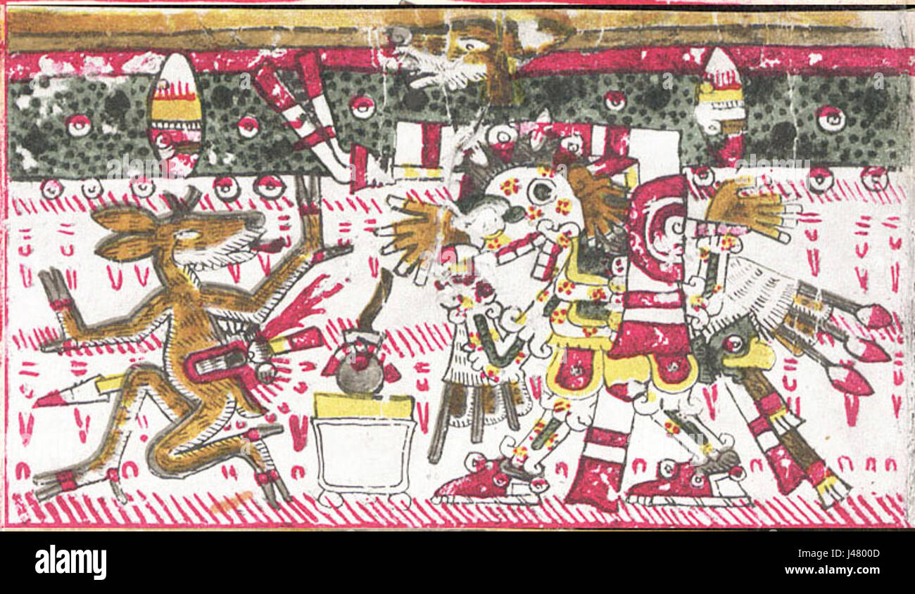 Mictlampa ist eine Gottheit aus der aztekischen Mythologie, die den Tod und die Unterwelt repräsentiert. Als Gott der Toten spielte Mictlampa eine zentrale Rolle in aztekischen religiösen Praktiken und Zeremonien, die mit dem Tod und dem Jenseits verbunden waren. Stockfoto