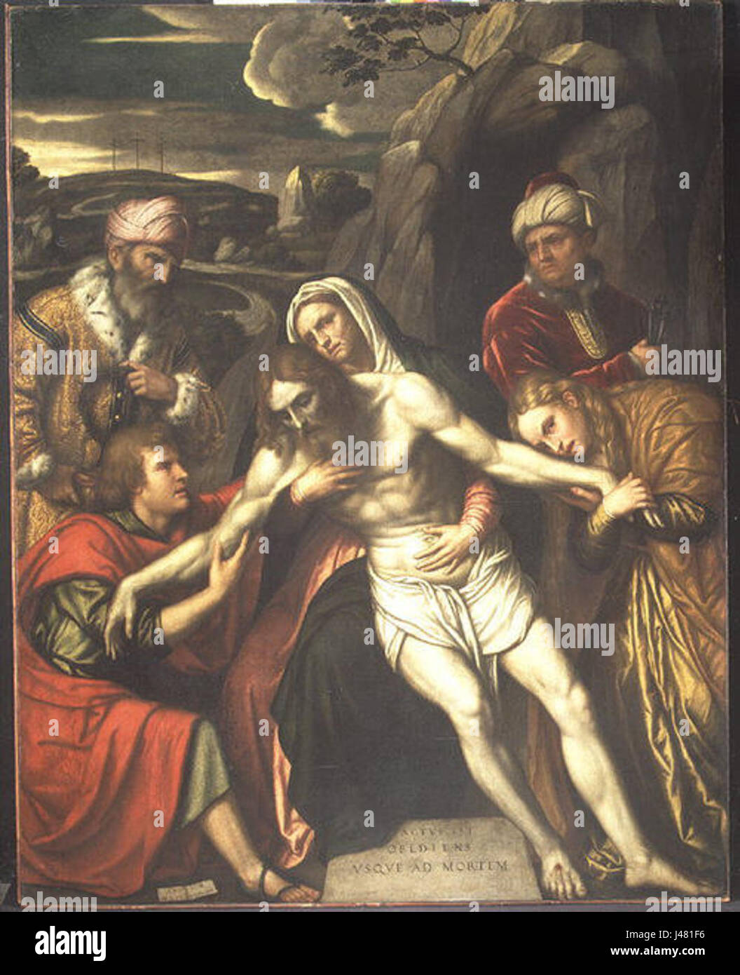 Moretto, Deposizione New york Stockfoto