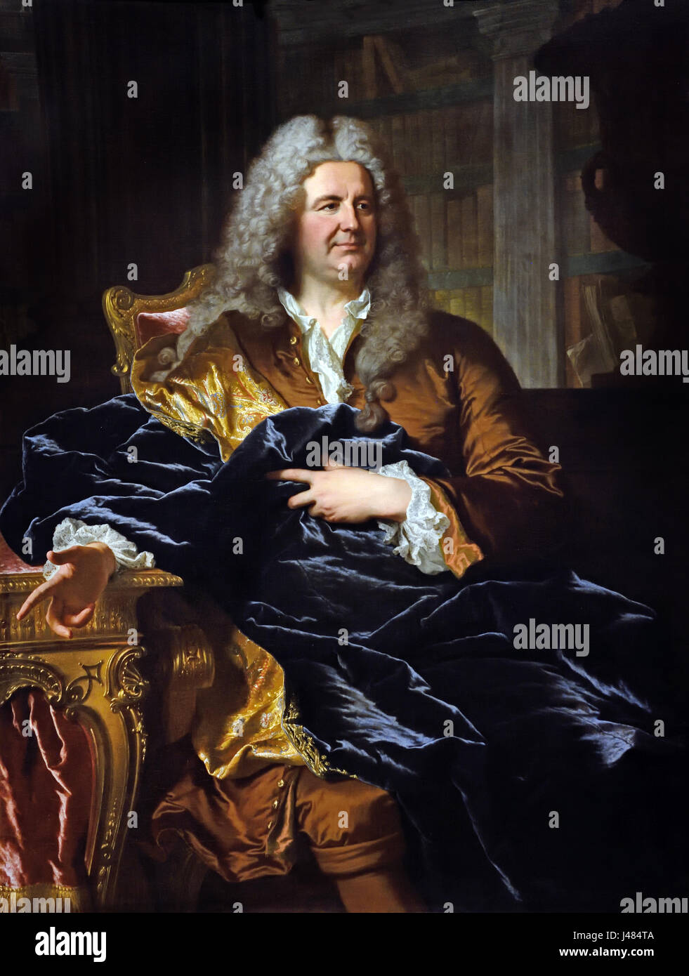 Antoine Pâris 1724, Hyacinthe Rigaud 1659 - 1743 Frankreich Französisch Antoine Paris 1668–1733 Sohn eines Dorfwirts. Er half bei der Bereitstellung französischer Truppen, korollte alle Land- und Wassertransporte und versorgte Soldaten aus Burgund und der Auvergne. Antoine wurde 1722 zum königlichen Schatzmeister König Ludwig XIV. Ernannt Stockfoto