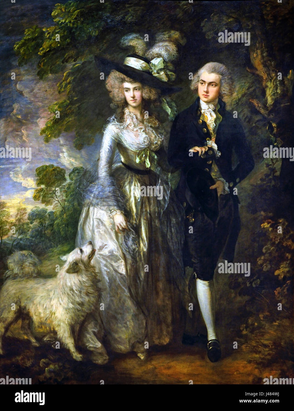 Herr und Frau William Hallett (Morgenspaziergang) 1785 von Thomas Gainsborough-1727-1788-UK-Vereinigtes Königreich-England Englisch britische Großbritannien Stockfoto