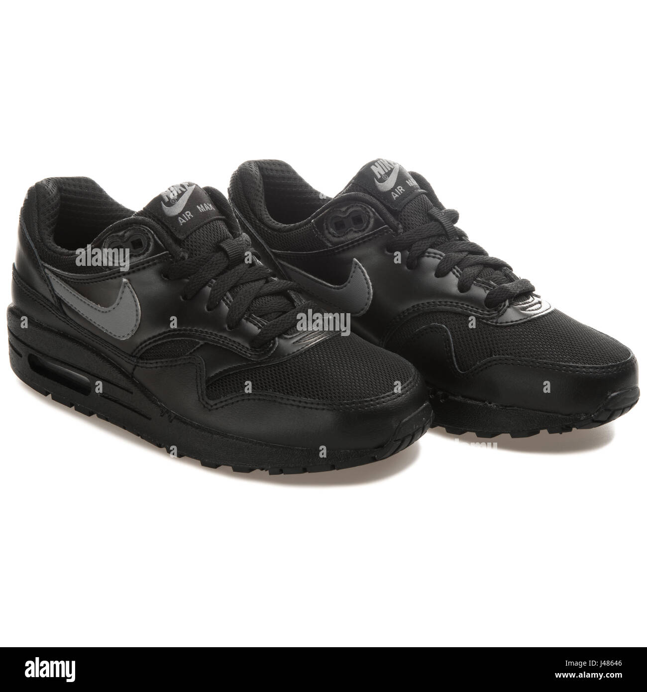 Nike Air Max 1 (GS) schwarz - 555766-043 Stockfoto