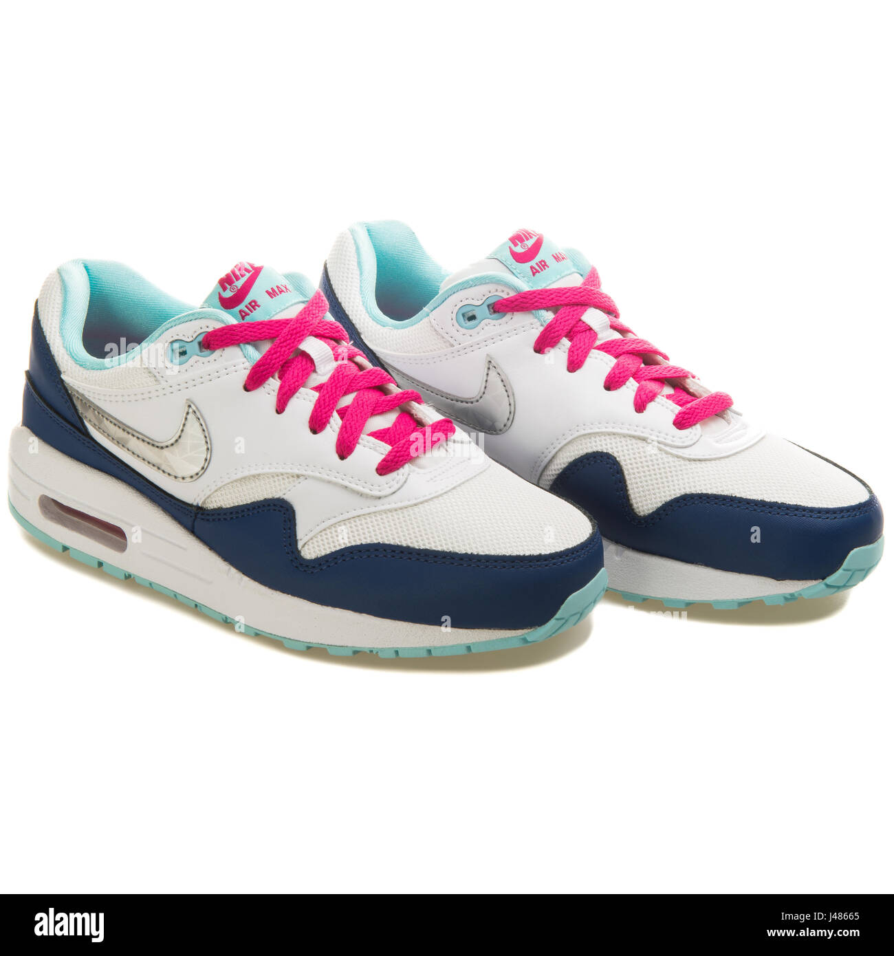 Nike Air Max 1 (GS) - 653653-100 Stockfoto