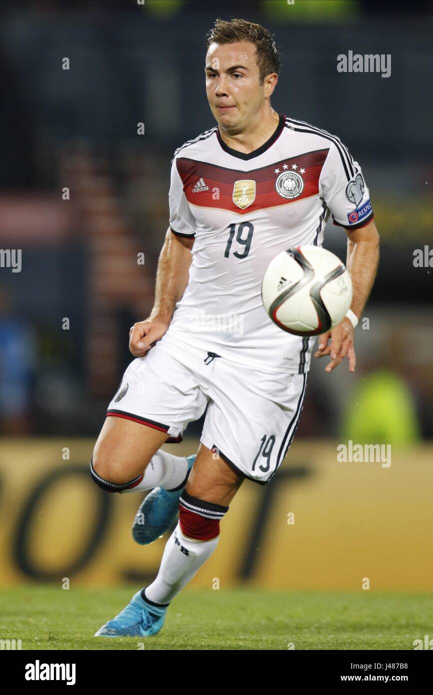 MARIO GOTZE Deutschland BAYERN München & FC BAYERN München HAMPDEN PARK GLASGOW Schottland 7. September 2015 Stockfoto