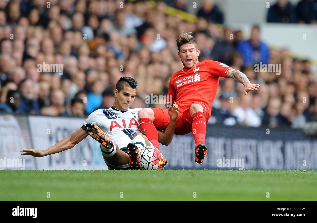 ERIK LAMELA von TOTTENHAM HOTSP TOTTENHAM HOTSPUR V LIVERPOOL WHITE HART LANE Stadion LONDON LONDON ENGLAND 17. Oktober 2015 Stockfoto