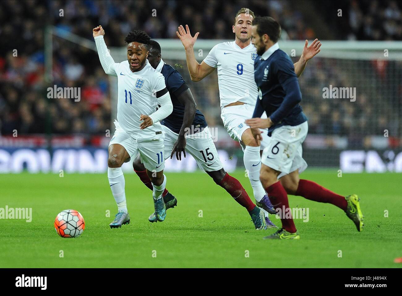 RAHEEM STERLING von ENGLAND ENGLAND V Frankreich WEMBLEY Stadion LONDON ENGLAND 17. November 2015 Stockfoto