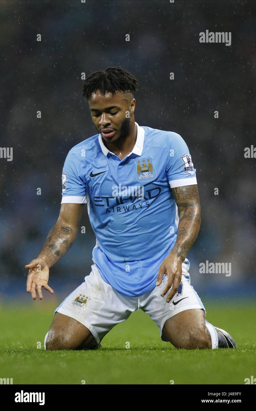 RAHEEM STERLING MANCHESTER CITY V SWANSEA CITY ETIHAD STADIUM MANCHESTER ENGLAND 12. Dezember 2015 Stockfoto