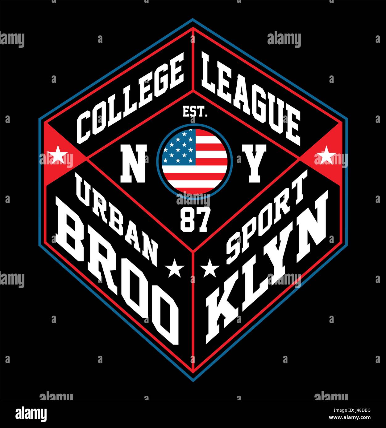 Leichtathletik New York Brooklyn Sport Stock Vektor