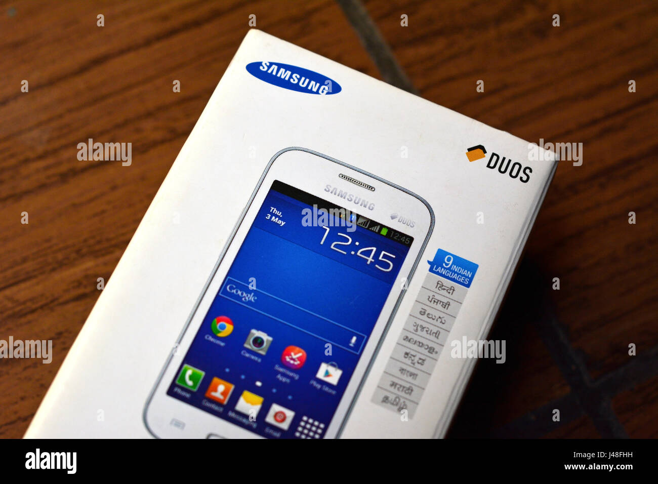 Samsung Galaxy-Box Stockfoto