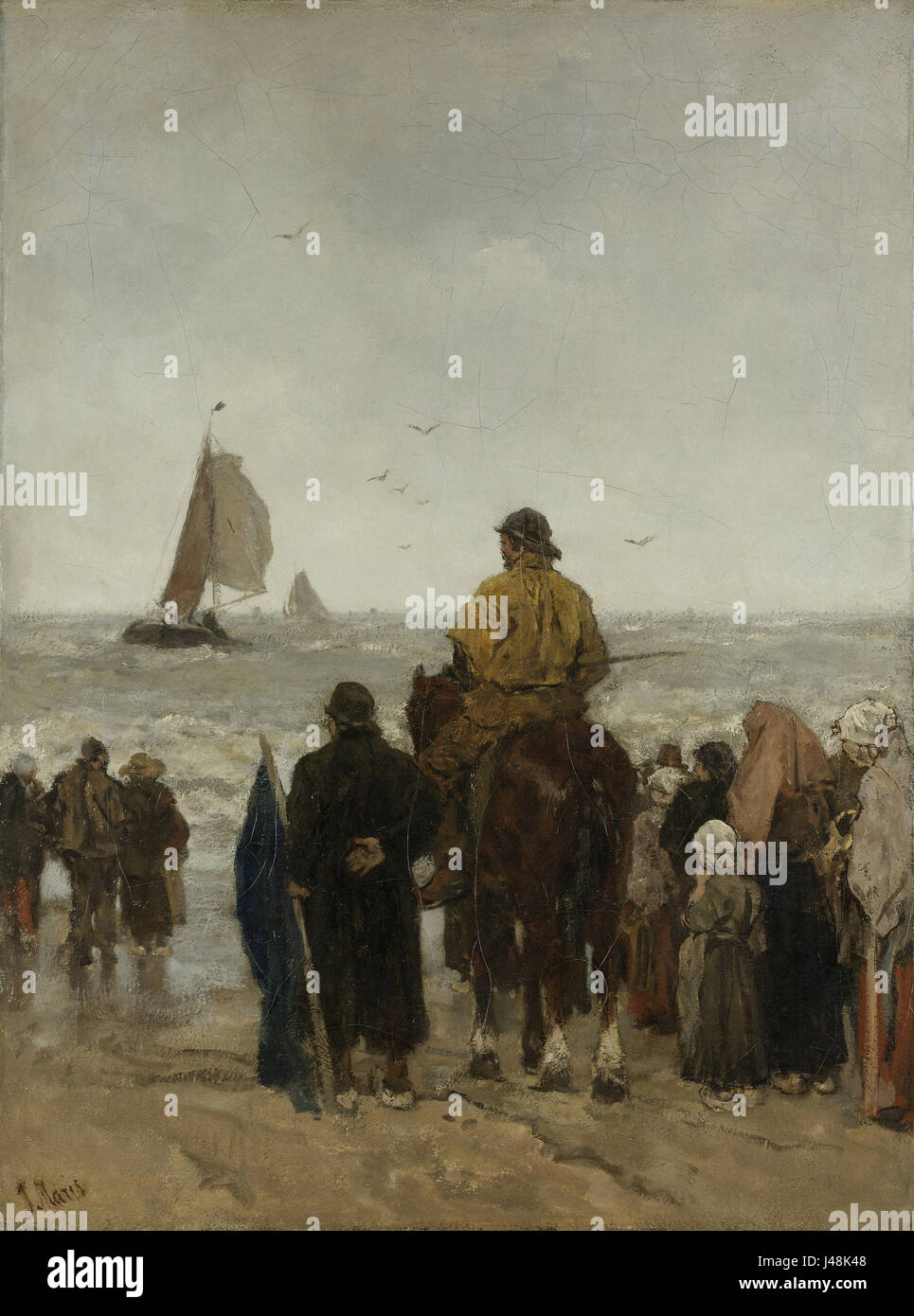 Jacob Maris Ankunft der Boote Stockfoto