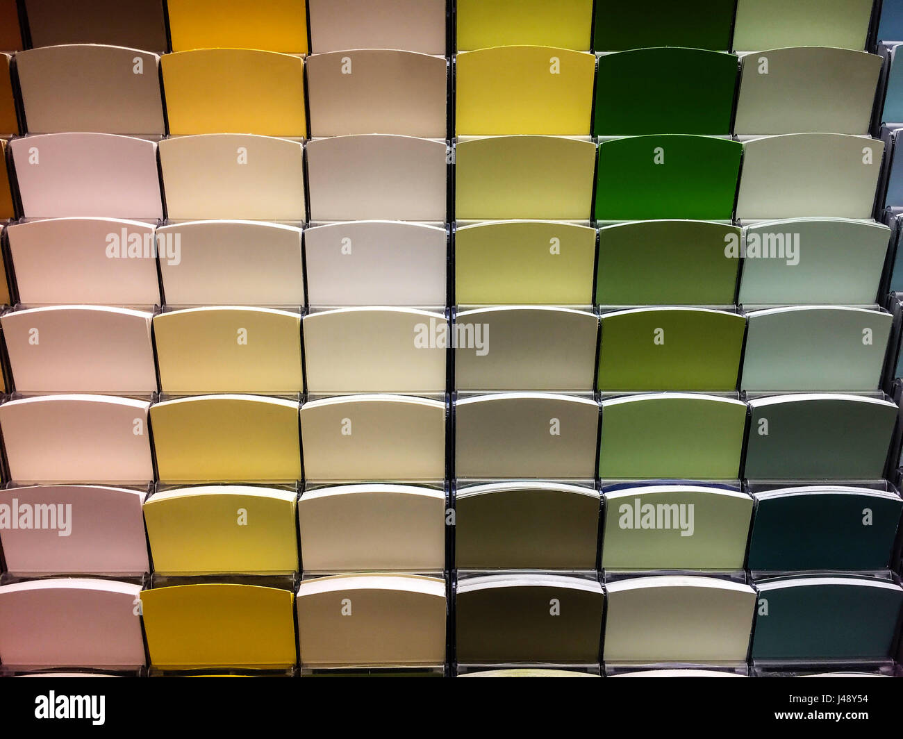 Farbmuster store Proben. Rainbow probe Farben Katalog. Stockfoto