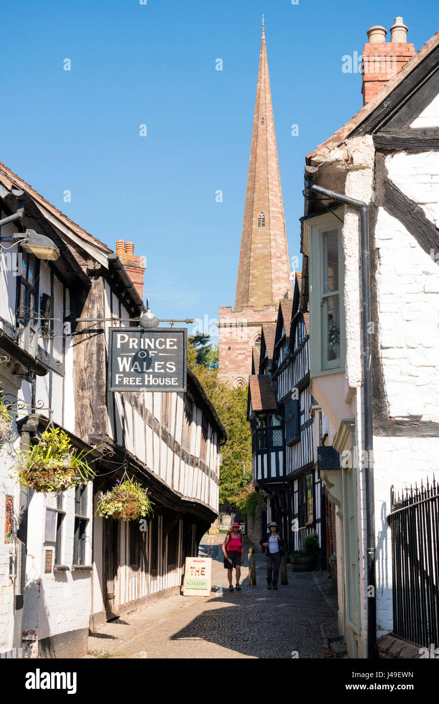 Ledbury Herefordshire, UK - Church Lane. Stockfoto