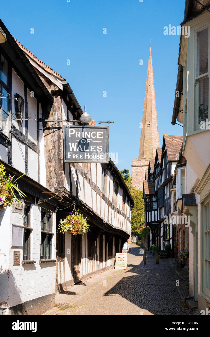 Ledbury Herefordshire, UK - Church Lane. Stockfoto