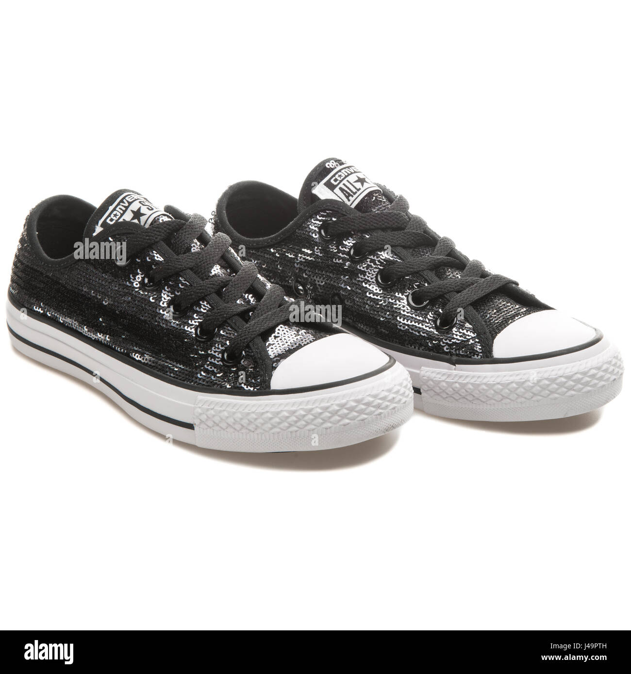 Converse Chuck Taylor All Star CT Pailletten OX schwarz - 549665C Stockfoto