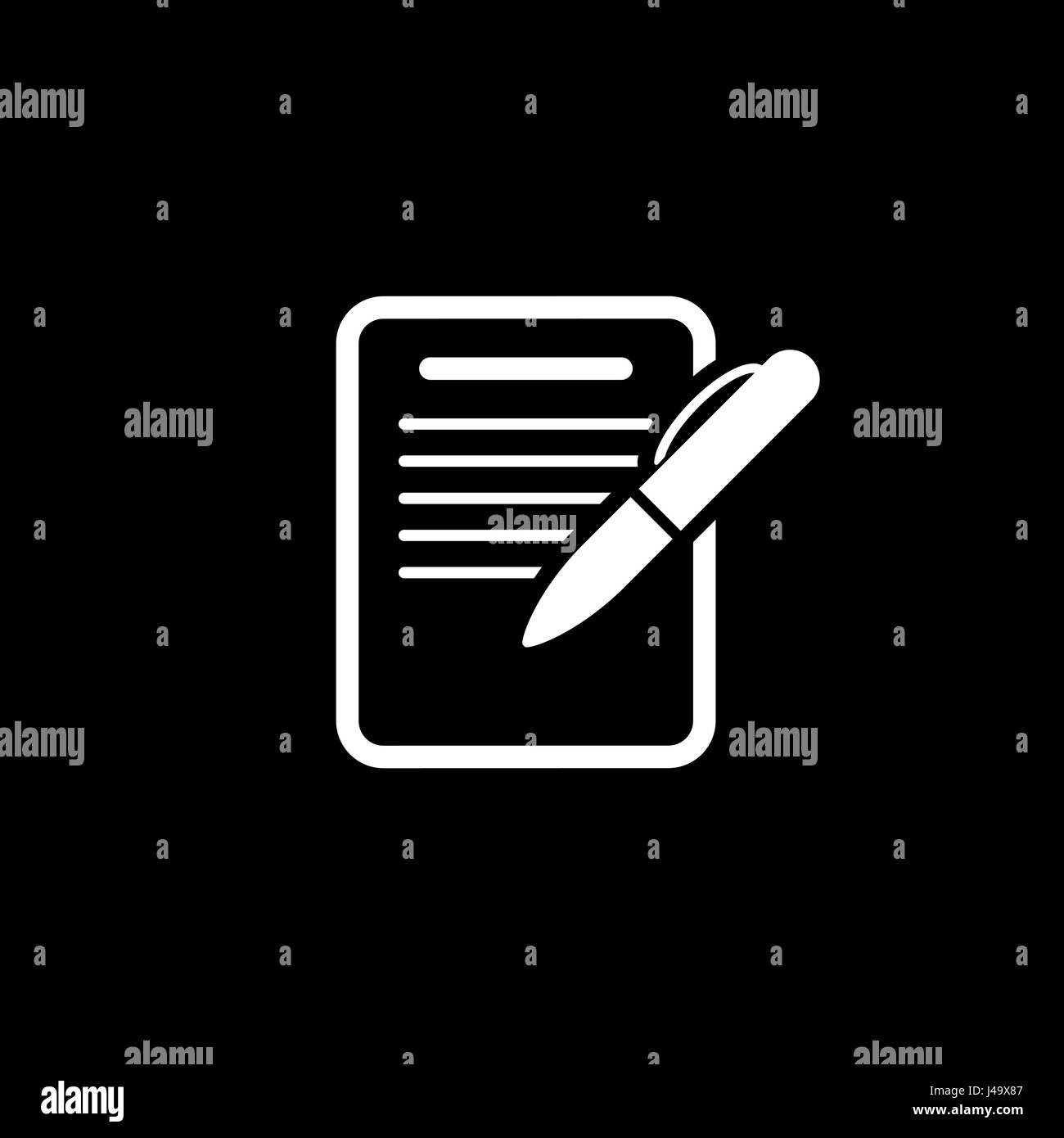 Zusammenfassung-Symbol. Business-Konzept. Flaches Design. Stock Vektor