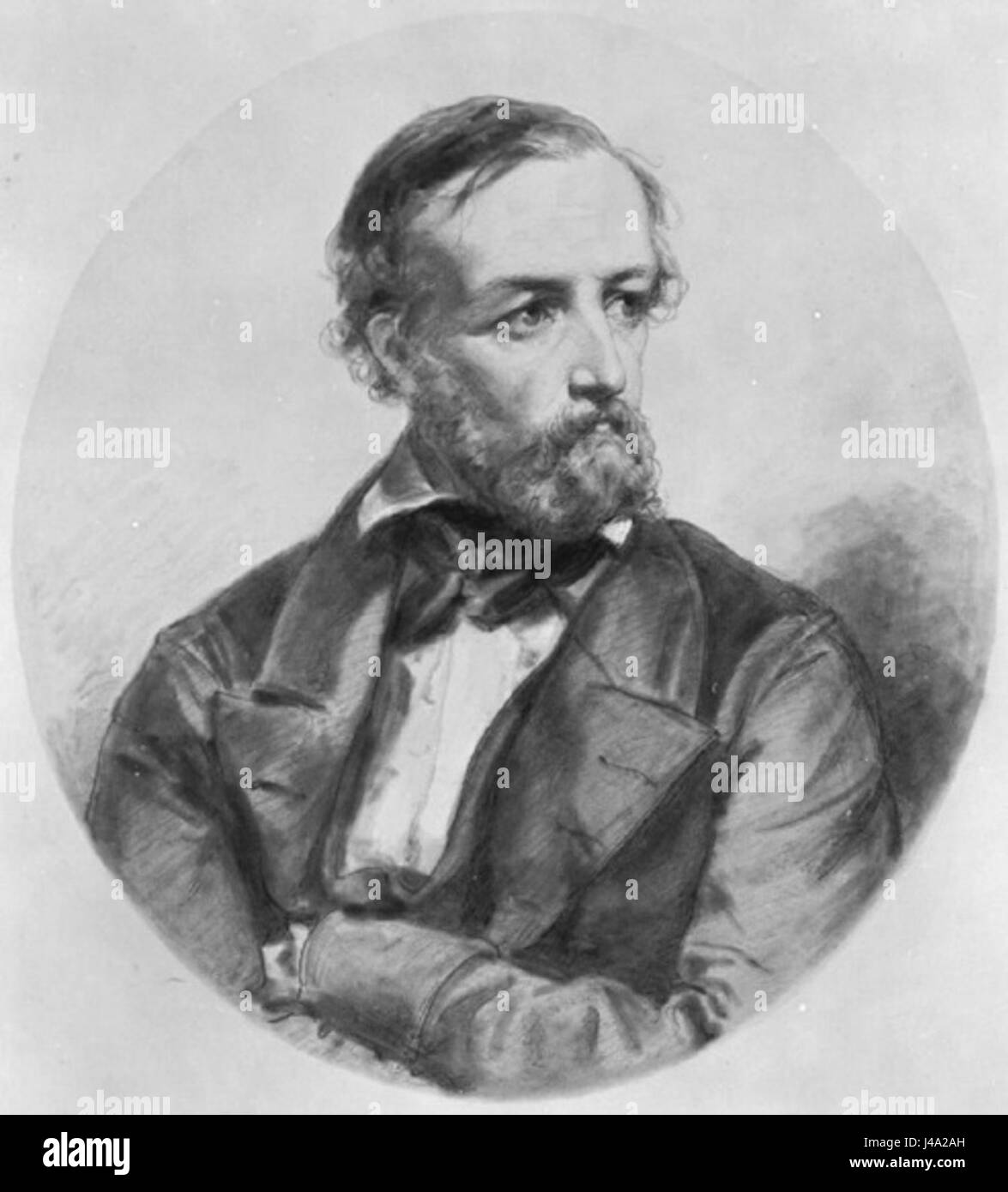 Peter Gustav Lejeune Dirichlet war ein deutscher Mathematiker, der für seine Beiträge zur Zahlentheorie, Realanalyse und mathematischen Physik bekannt war. Seine Arbeit legte die Grundlage für viele Entwicklungen in der modernen Mathematik. Stockfoto
