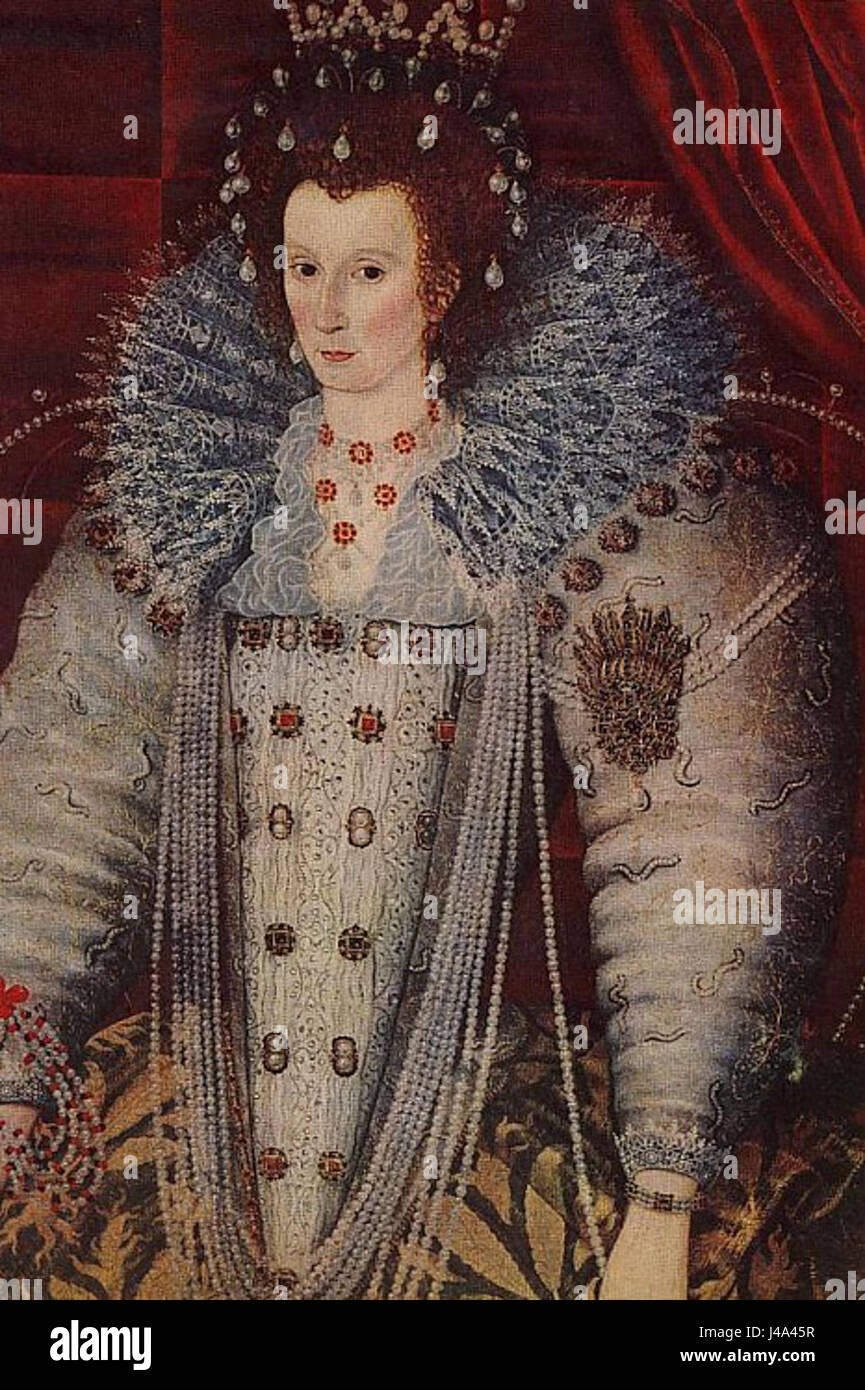 Dieses Porträt zeigt eine Dame aus Parham Park, einem englischen Anwesen. Das Kunstwerk spiegelt die historische Bedeutung der Porträtkunst im 17. Oder 18. Jahrhundert wider und hebt Mode, soziale Stellung und die kulturelle Rolle der Frauen in der englischen Gesellschaft hervor. Stockfoto