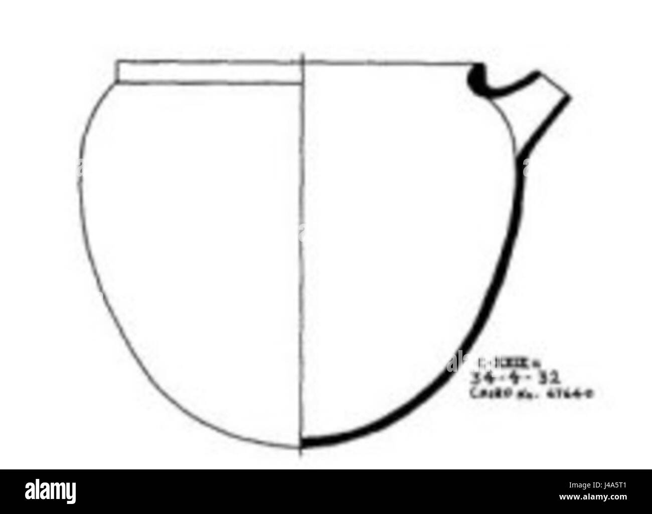 Reisner Hetepheres Keramik ist ein archäologischer Fund aus dem Grab von Hetepheres, das aus dem alten Ägypten stammt. Die Töpferei bietet einen Einblick in die altägyptische Handwerkskunst und Begräbnispraktiken. Stockfoto